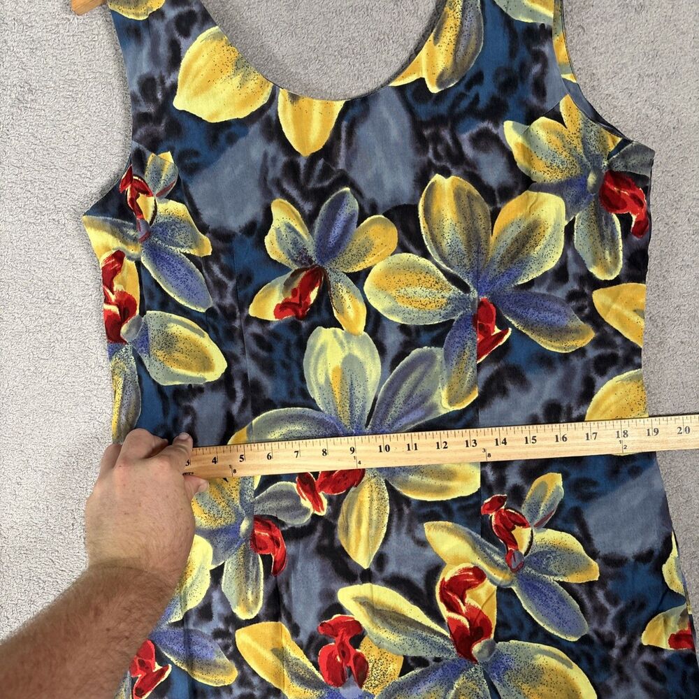 Vintage Paradise Found Hawaiian Mini Dress Women Size L Rayon Floral Aloha Retro - Picture 6 of 13